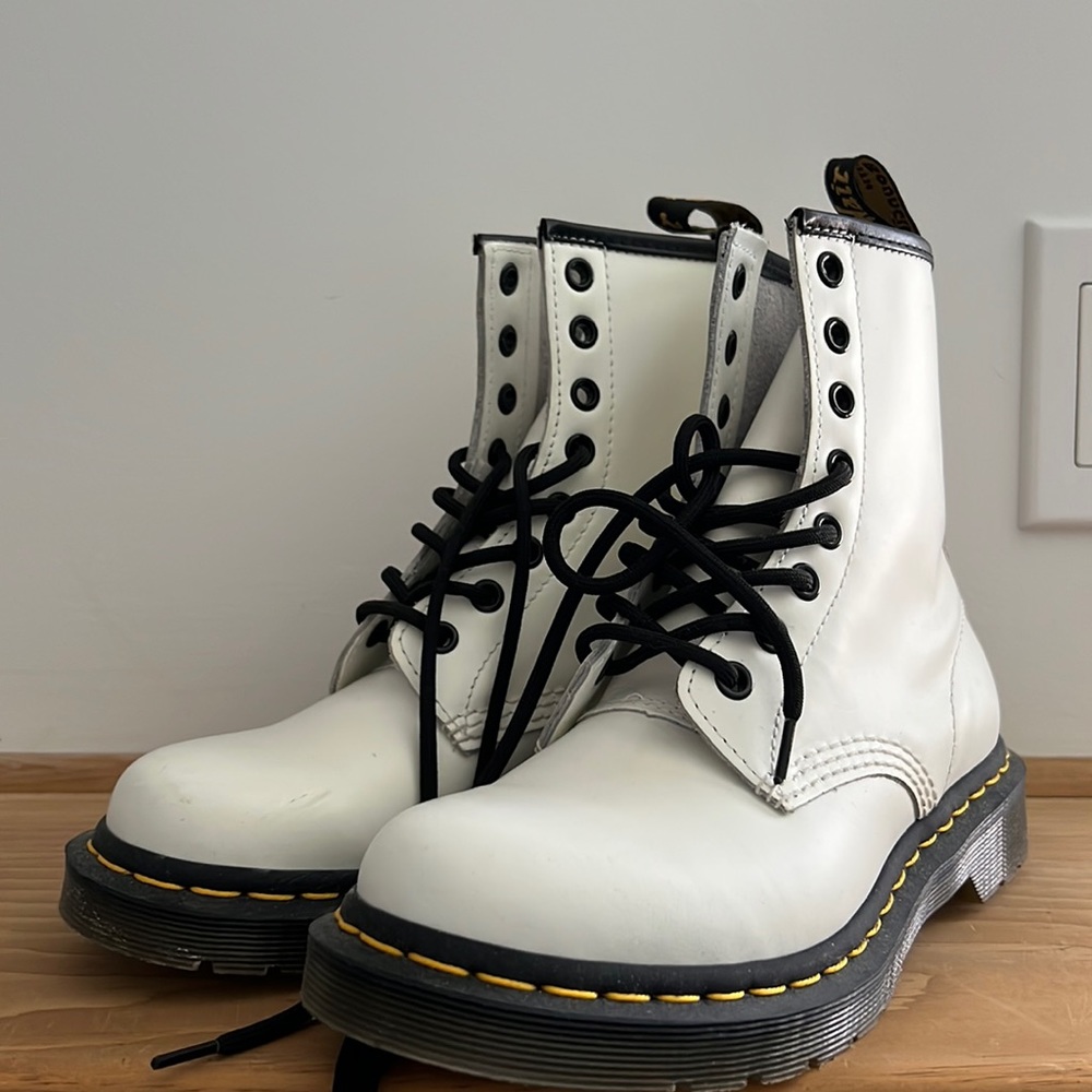 doc martins white size 6